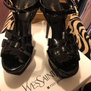 Black Patton Yves Saint Laurent Heels